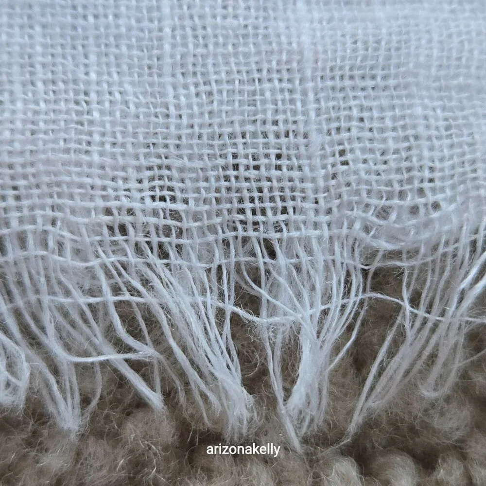 Perfect White Linen Scarf - Picture 6 of 8